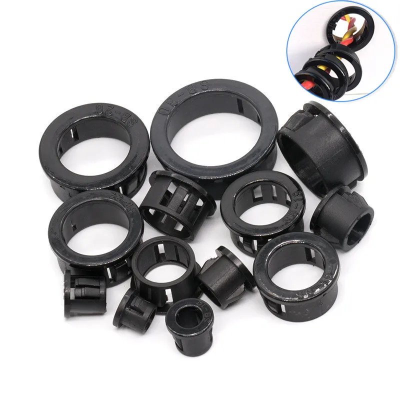 

Plastic vent hole cover wire grommet gasket snap-on Electric box inlet outlet o Seal ring Dust plug cable protector Hardware