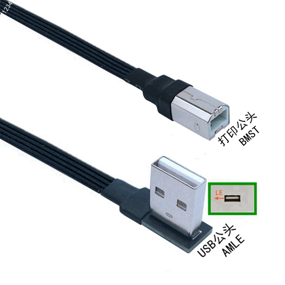 الكوع USB2.0 طباعة خط أوسب مستقيم إلى طباعة ميناء الكوع أوسب ثورة B الذكور الكوع 90 درجة