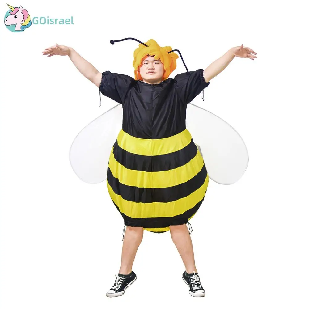 Inflatable Bumble Bee Costumes Women Men Adults Party Carnival Cosplay Dress Blowup Outfits Halloween Purim Suits Hen Stag Night