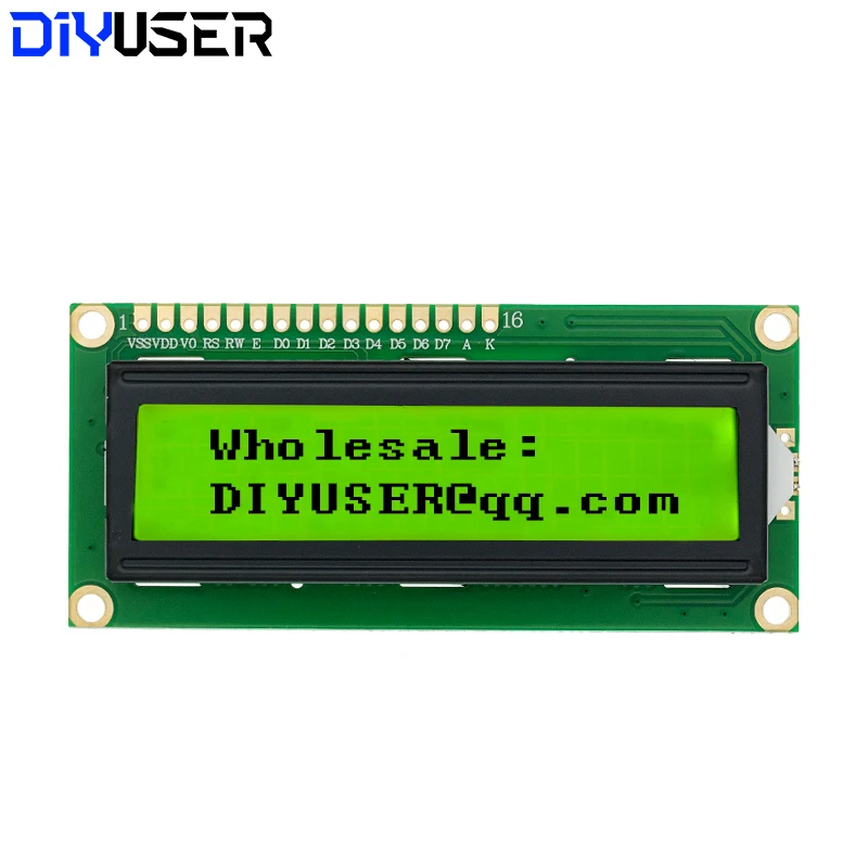 Module LCD 1602 LCD1602, écran bleu/jaune vert, 16x2 caractères, Interface IIC I2C 5V pour Arduino, PCF8574