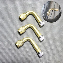 1/2pcs 45/90/135 Degree Angle Brass Air Tyre Valve Stem with Extension Adapter High Quality for Car Truck Motorcycle