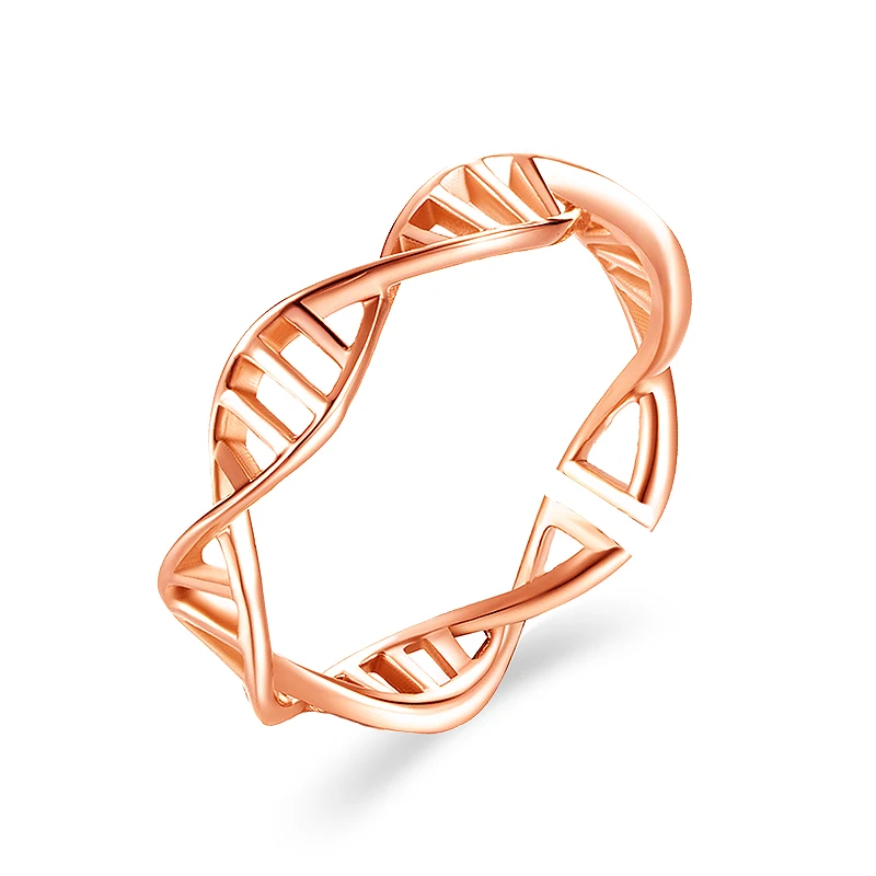 Hollow Simple Cross Stripes Rhombus Fishbone Hollow Rose Gold Silver Plated Alloy Rings for Women