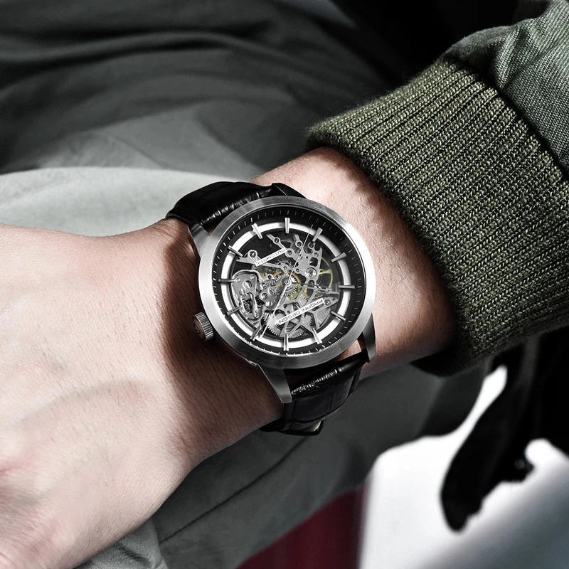 PAGANI DESIGN Brand Fashion Sports Leather Watches Men Luxury Automatic Mechanical Skeleton Waterproof Watches Relogio Masculino image 5