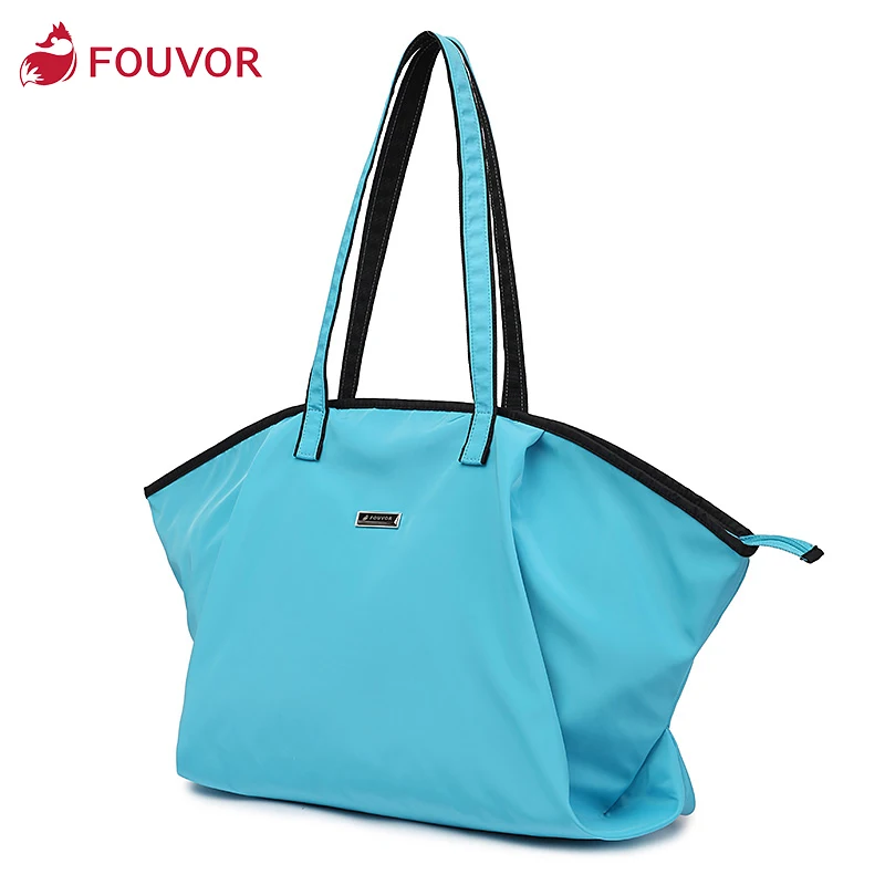 Fouvor New Folding Bag Female Large Capacity Nylon Female Bag Casual Lady Canvas Bag Female Shoulder Messenger Bag 2960-01