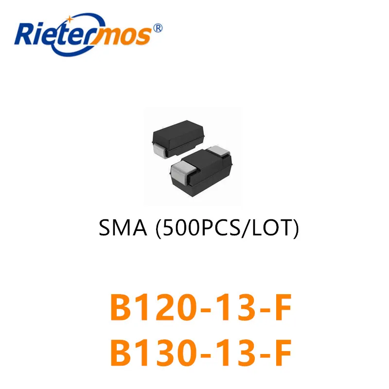 500PCS  B120-13-F  B120  B130-13-F  SMA DO-214AC   5000PCS/REEL