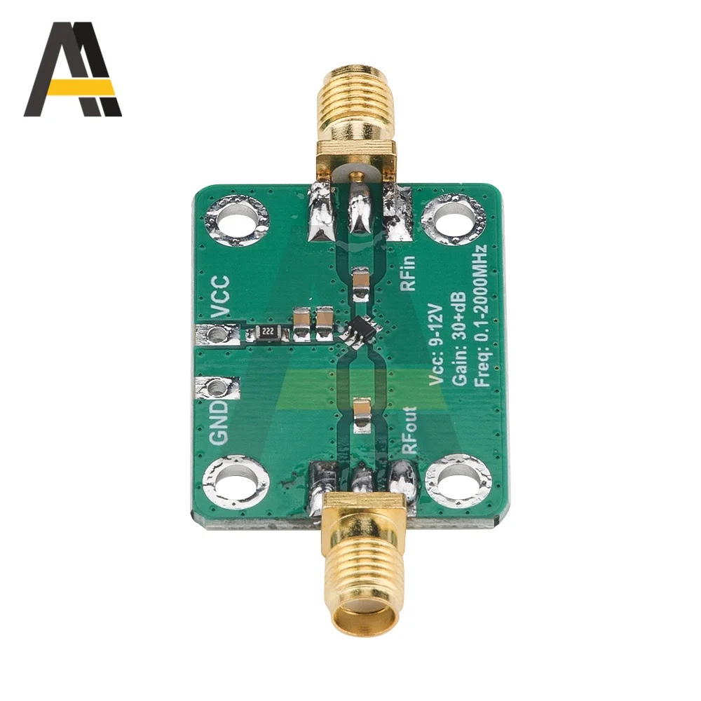 0.1-2000MHz 9-12V amplificatore a banda larga a radiofrequenza amplificatore a basso rumore RF LNA guadagno 32dB scheda di sviluppo