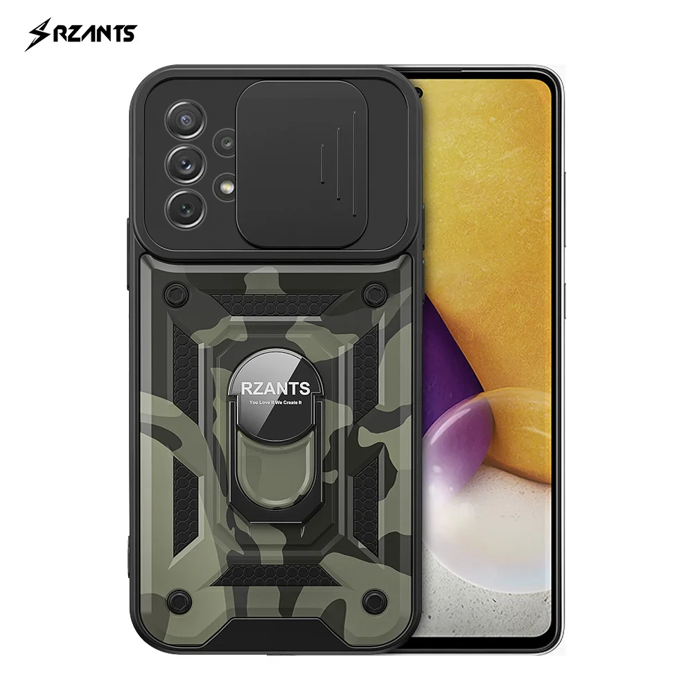 

Rzants For Samsung Galaxy A72 A52 A51 A71 A32 4G 5G Case [Jungle tank] Camouflage Len Proetction Ring Holder Military Cool Cover