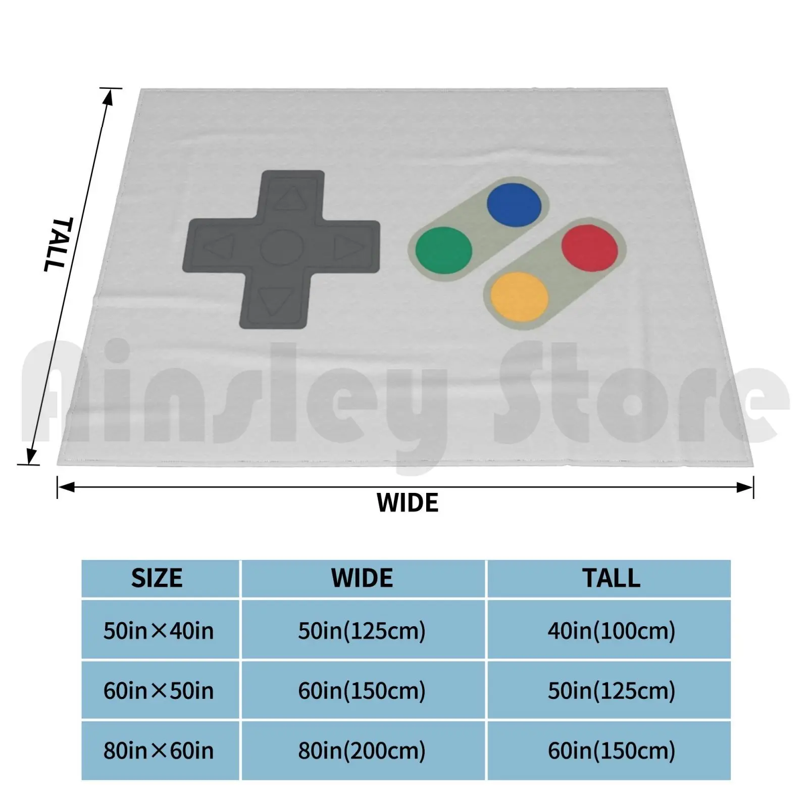 Snes Buttons Blanket For Sofa Bed Travel Snes Controller Controller Colors Rgb Joystick Joypad Gamer Gaming