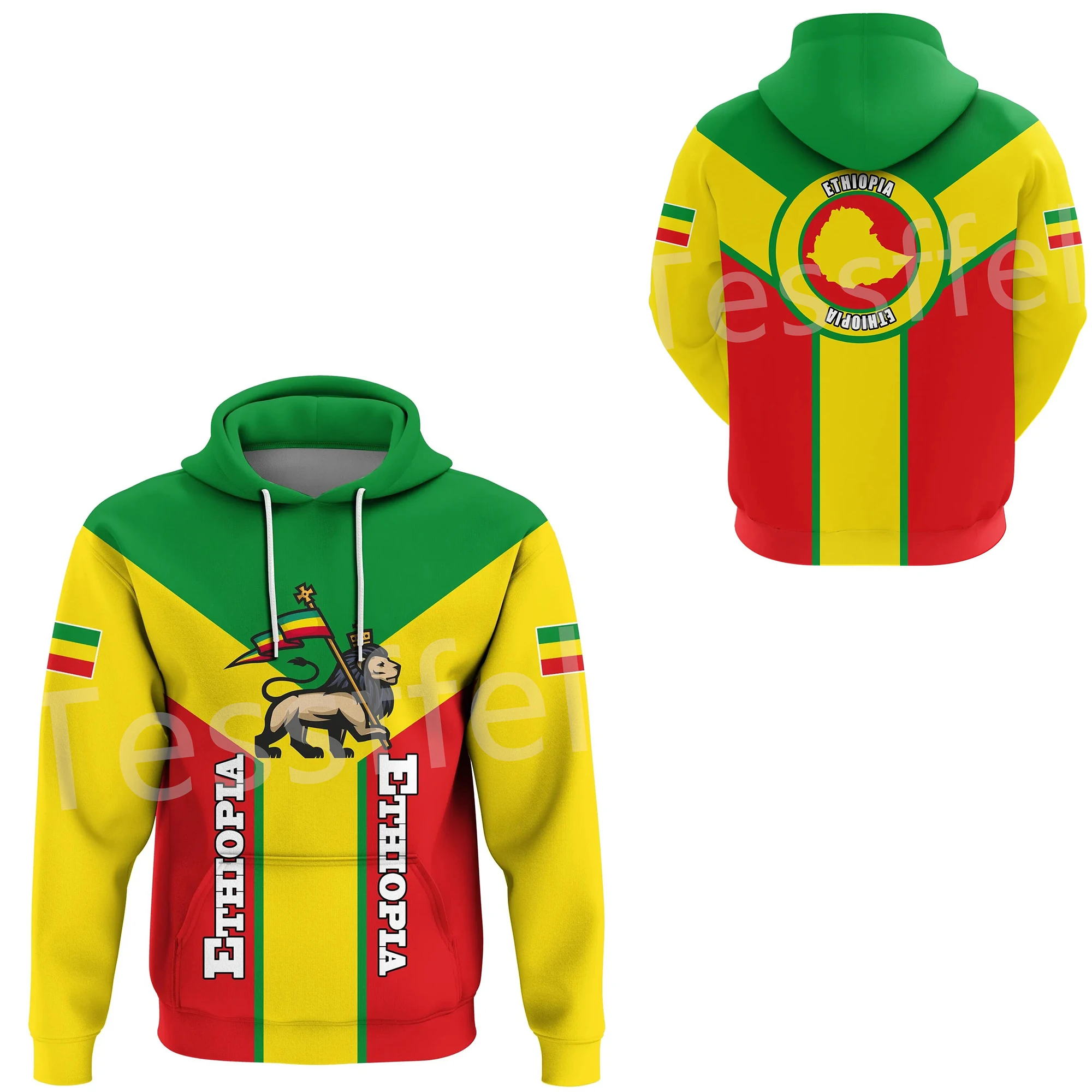 

Tessffel Newest Ethiopia County Flag Africa Native Tribe Lion Pullover Tracksuit 3DPrint Mens/Womens Harajuku Casual Hoodies A27