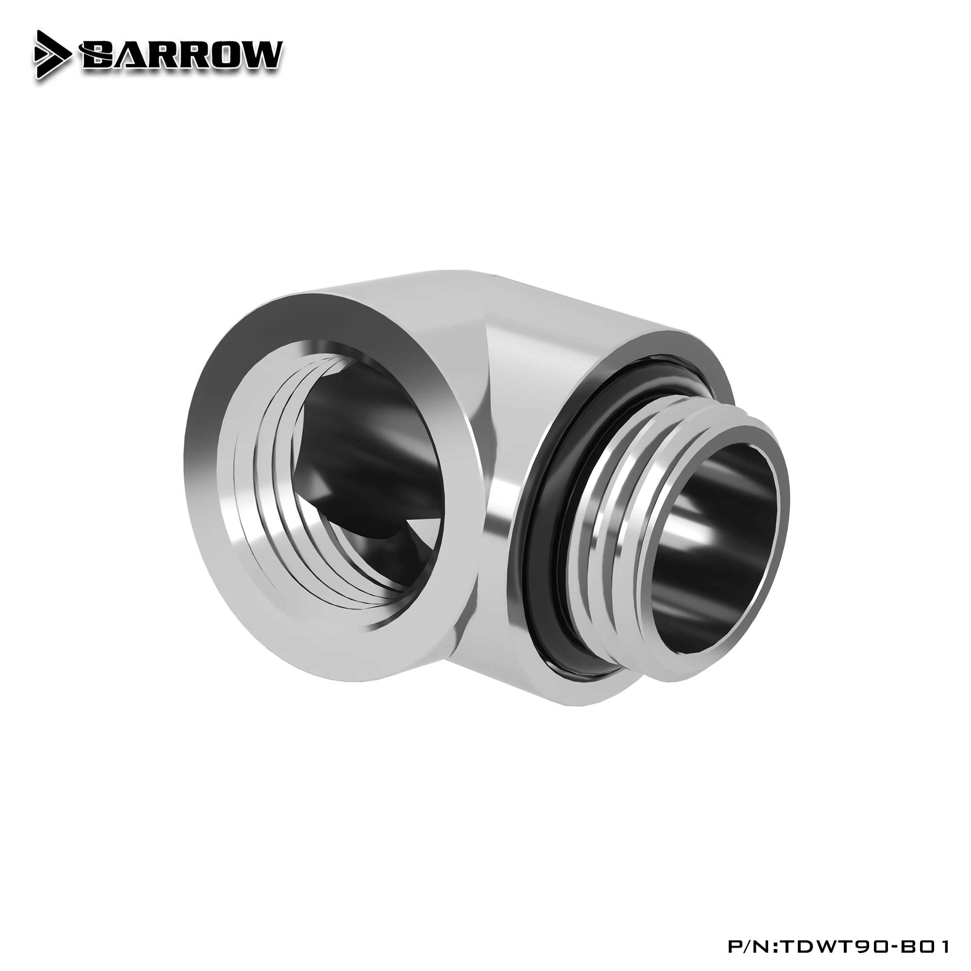 Barrow TDWT90-B01 8PCS 90 Degree Fitting G1/4 Liquid Water Cooling Fittings System For PC Silver/Black/White/Gold