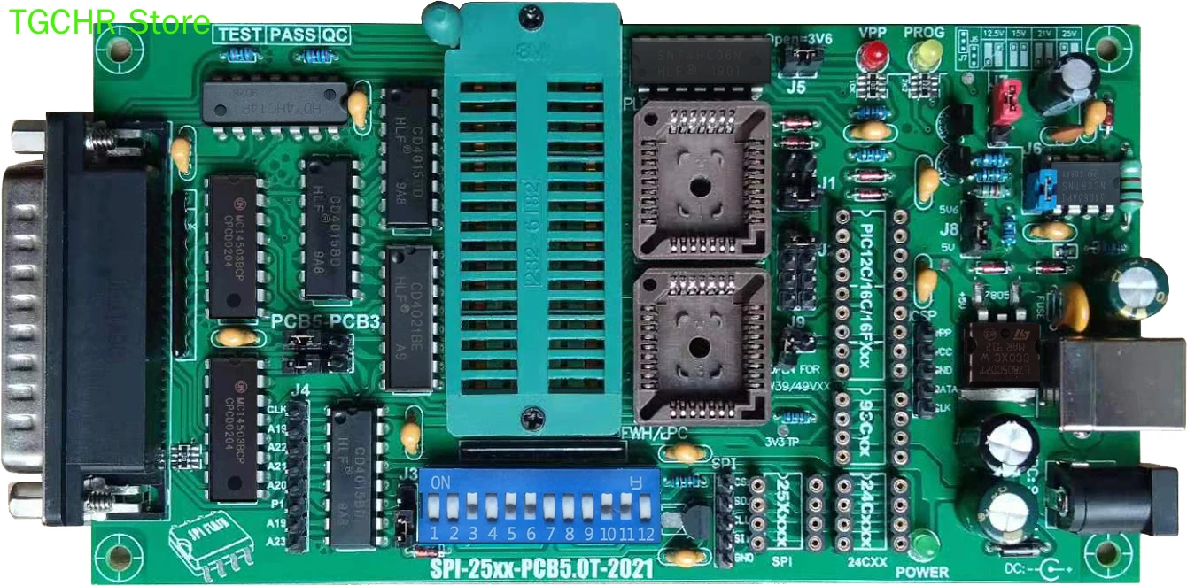 2021 NEW SPI 25xx PCB5.0T-2021 Willem EPROM Programmer, BIOS009 PIC,support 0.98d12,promotion Clip PLCC32+SOIC 8 Pin Adapter