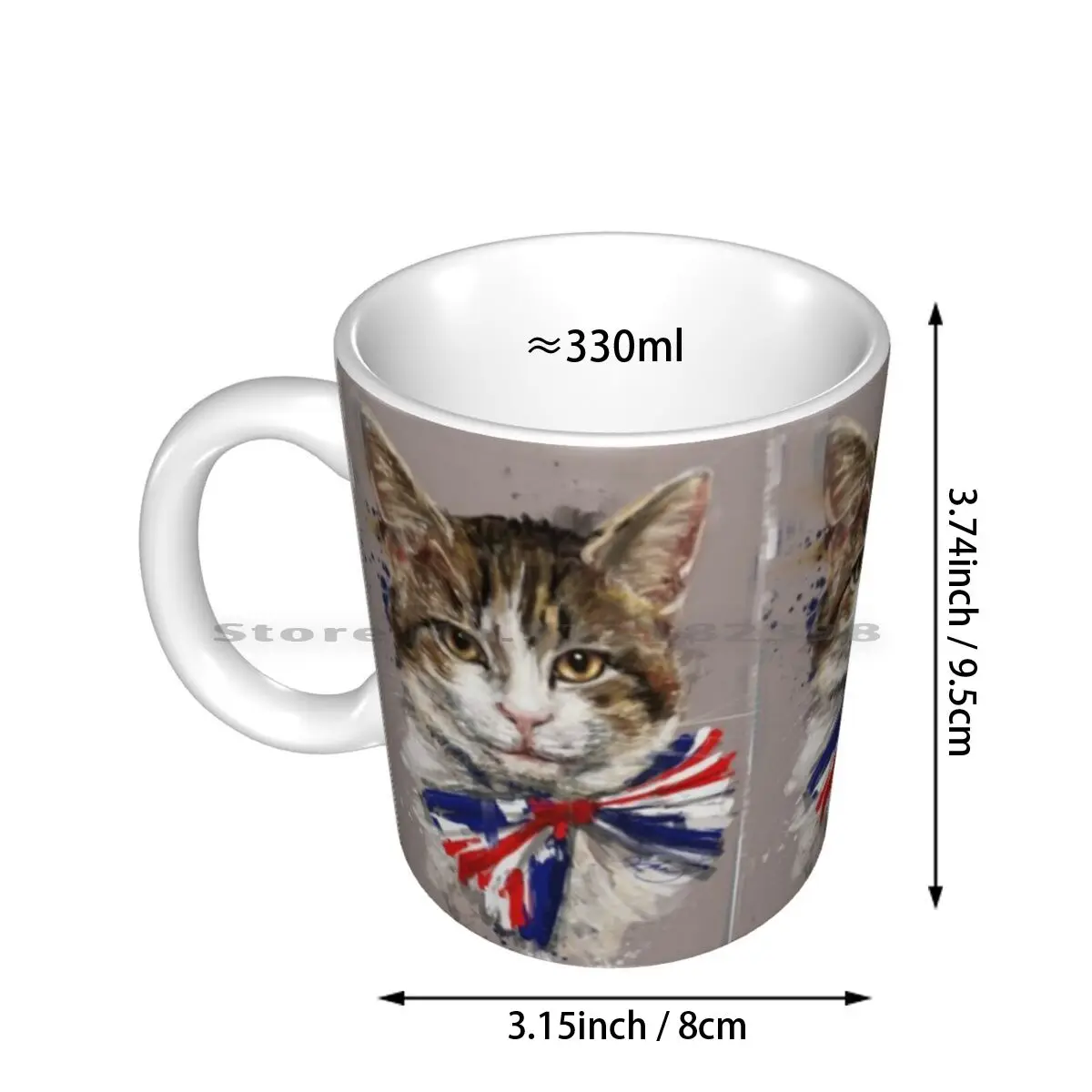 Project Caturday-Larry The Cat ( Chief Mouser Of The Cabinet Office ) Ceramic Mugs Coffee Cups Milk Tea Mug Larry Cat