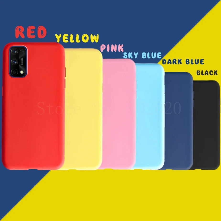 Voor Oppo Realme 7X7 7 Pro Case Snoep siliconen Schokbestendig Telefoon Case Op Voor Oppo Realme 7 7 Pro X7X7Pro Volledige Cover Coque Bumper
