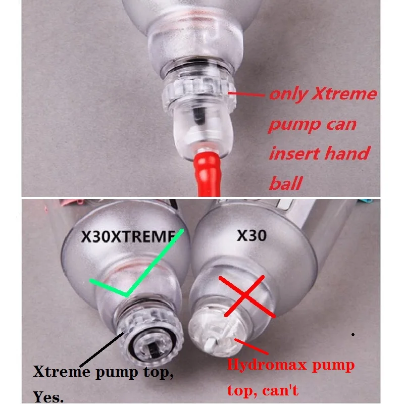 Bola de mano con tubo para bomba de agrandamiento X30 Xtreme X40 Xtreme y Xtreme7 Xtreme9, solo apto para Xtreme