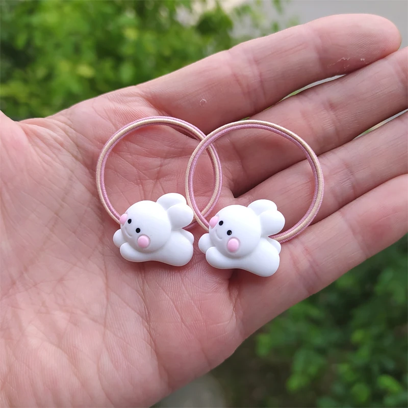 2PCS New Bear And Rabbit Cute Princess Headwear Kids Elastic Hair Bands Children Tie Rope Girls Accessories Baby Headdress