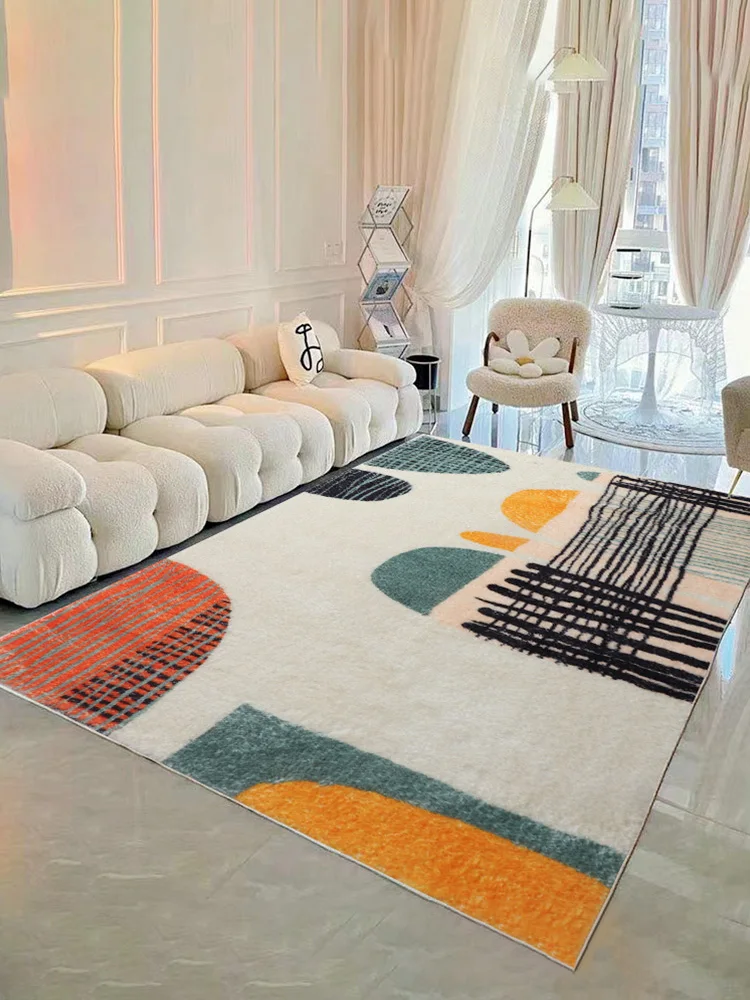 Nordic Ins Minimalist Living Room Carpet And Rug Home Modern Bedroom Cloakroom Rug Geometric Coffee Table Floor Girls Room Mat