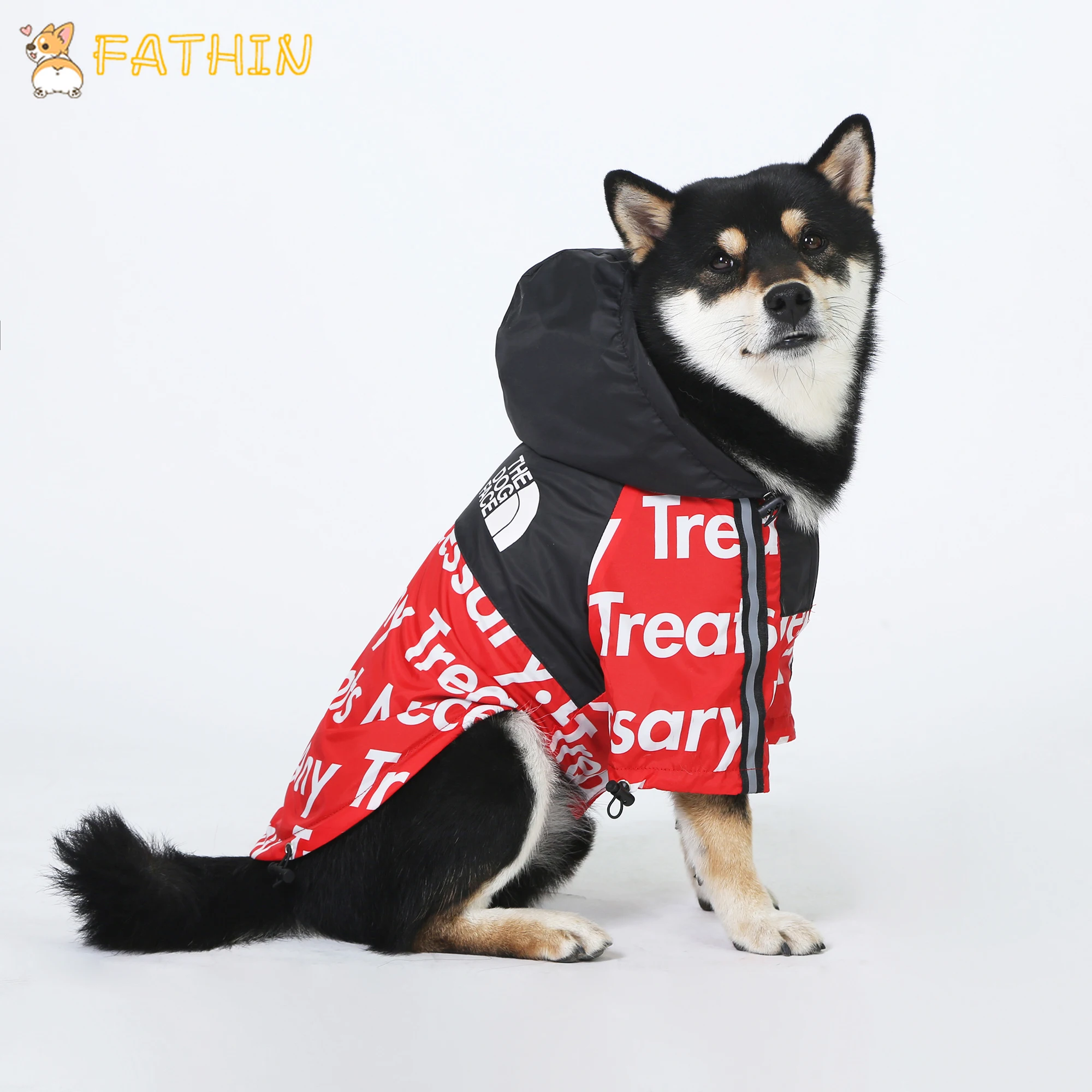 FATHIN Dog Clothes Adidog French Bulldog Pupreme Shirt Dog Windbreaker Sport Dog Hoodies Pet Clothes S-5XL