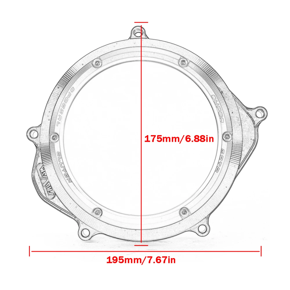 CRF 450R Motorcycle Engine Clear Clutch Cover For Honda CRF450R CRF 450 R 2009 2010 2011 2012 2013 2014 2015 2016