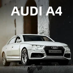 1:32 Audi-A4 Model Diecast Alloy Sports Model Car Pull Back Sound and Light Toys Children Gift Collection Toys