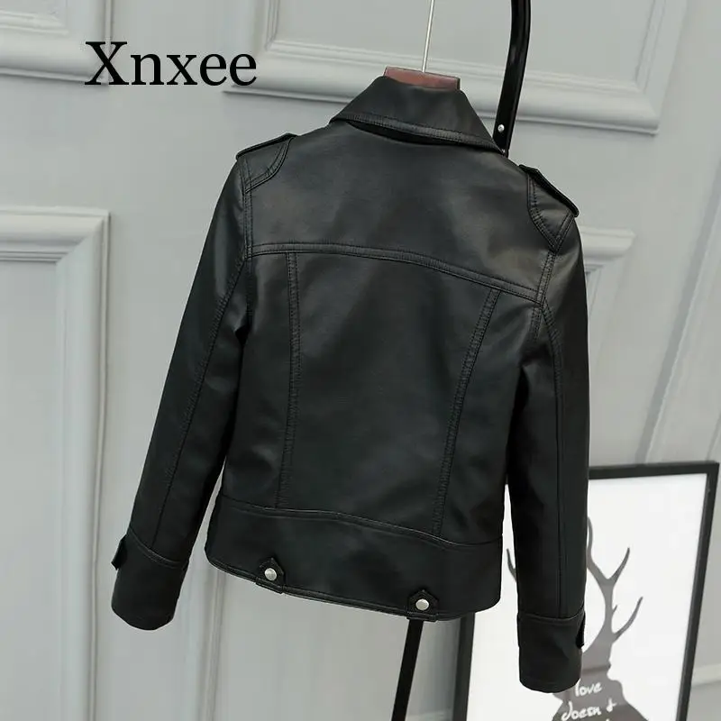 Nieuwe Lente Herfst Vrouwen Korte Faux Pu Jas Slanke Mode Punk Uitloper Motorfiets Lederen Jas Casual Jas Zwart Biker Top