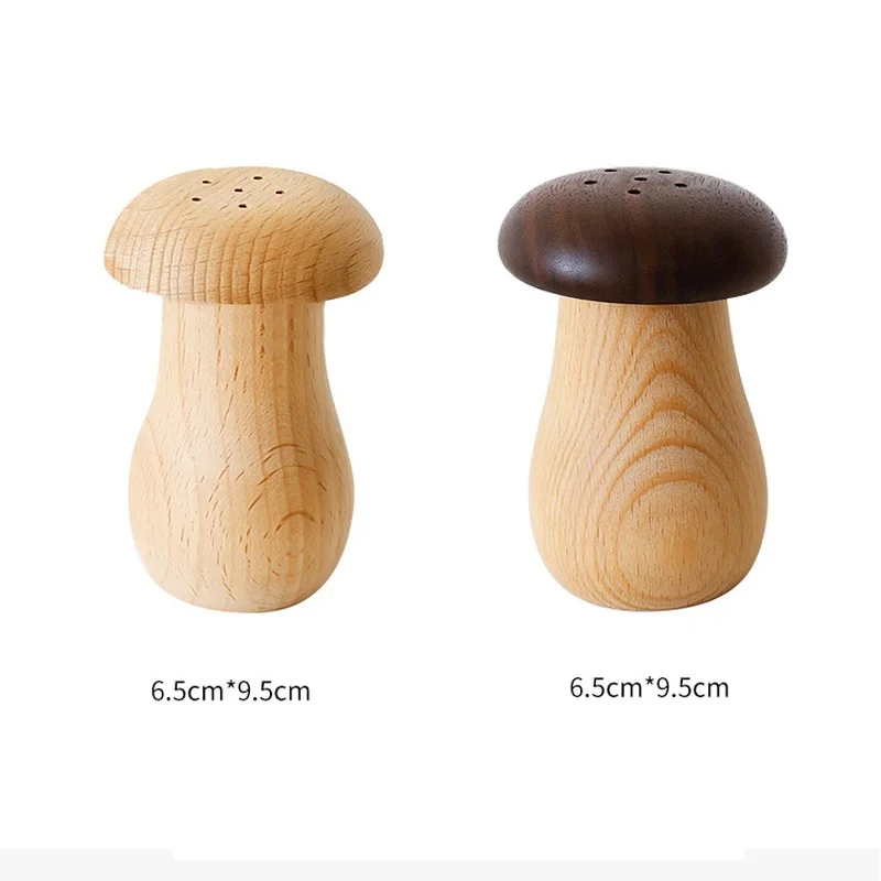 50Pcs Solid Wood Toothpick Holder Toothpick Storage Box Kitchen Portable Mushroom Toothpick Dispensers Home Restaurant Supplies