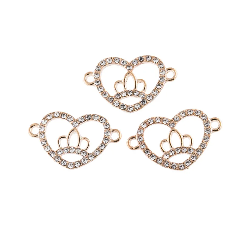 10 قطعة لون الذهب القلب الملونة شجرة الحياة موصل Charms ل سوار قلادة اتصال صنع المجوهرات DIY بها بنفسك اكسسوارات