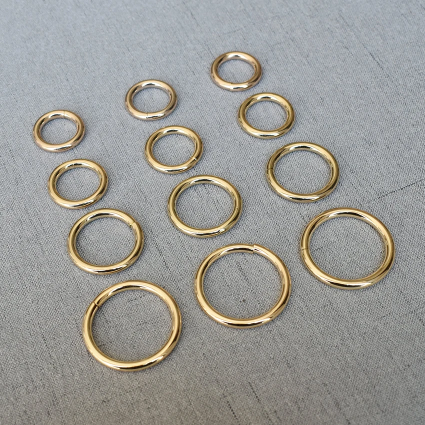 

100 Pcs/Lot 15mm 20mm 25mm 32mm O Ring Metal Buckle for Handbag Strap Dog Chain Webbing Snap Clasps Purse Bag Handle OR695