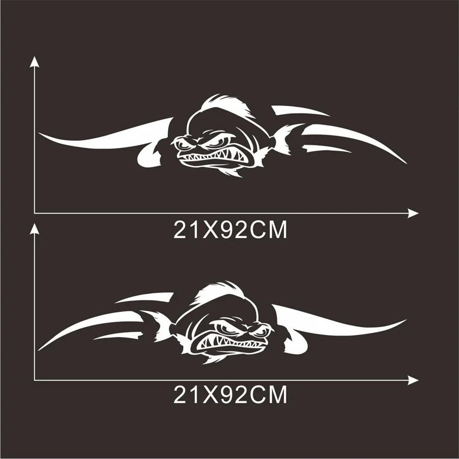 Left+Right Waterproof Sticker Fish Boat Stickers Decal Vinyl Art Pattern Cruise Body Stickers