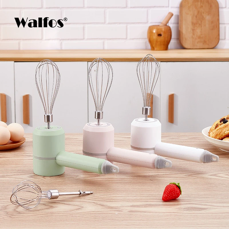 

Walfos Electric Whisk Stainless Steel Wire Egg Beater Kitchen Dough Blender Paste Mixer Cream Stirring Tools Milkshake Stirrer