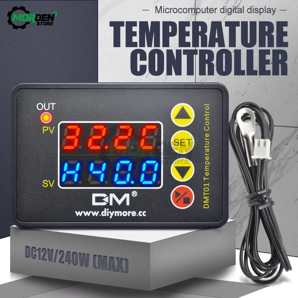 AC 110V 220V DC 12V 24V Microcomputer Temperature Controller LCD Display Digital Thermostat Thermoregulator for Heater Freezer