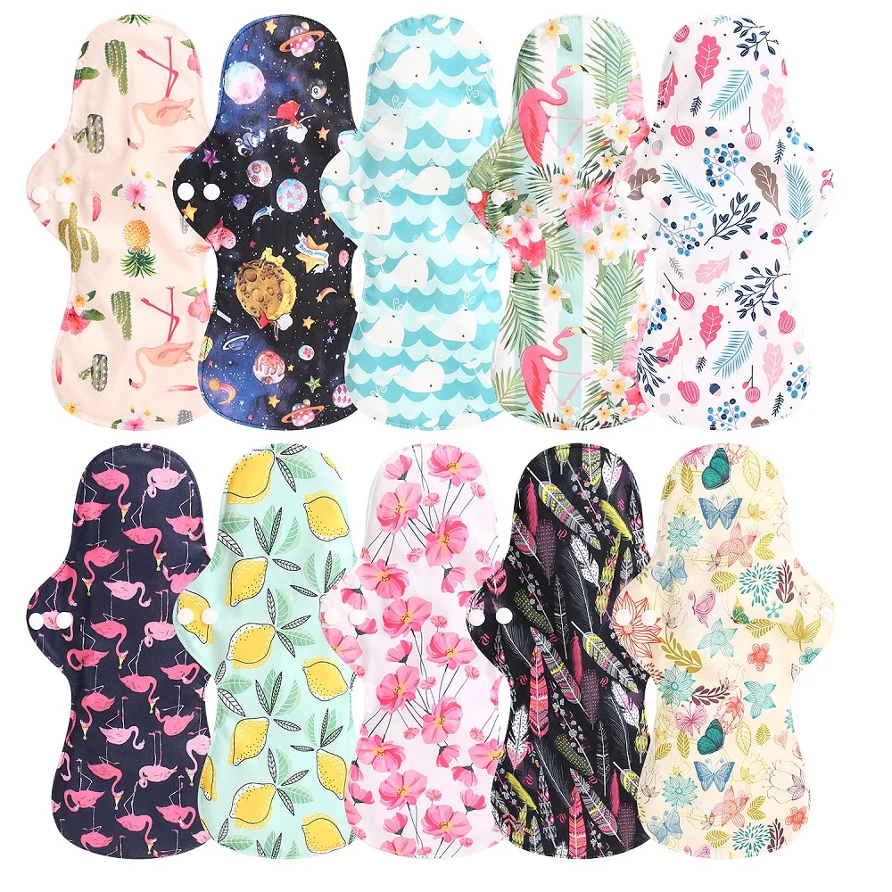 DROPSHIPPING 13''Menstrual Pads for Night Use Reusable Menstrual Pads for Heavy Flow Breathable Women Cloth Pads Waterproof XL