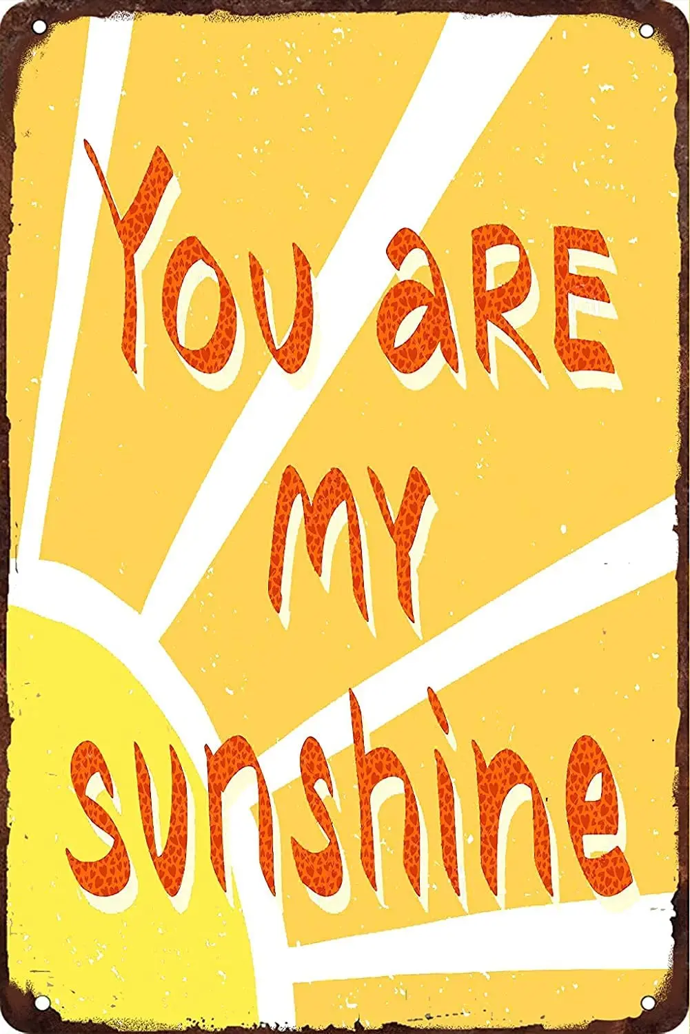 kegill You are My Sunshine Vintage Metal Tin Signs Retro Wall Decor for Bar Cafes Pub Man Cave Club Funny Parlor Posters Plaque