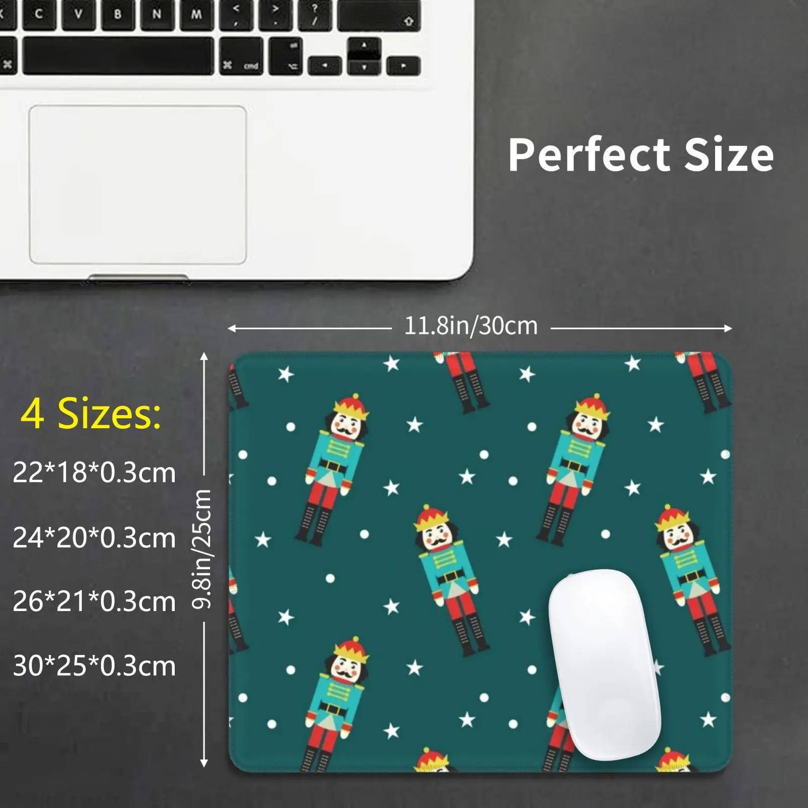 Nutcracker Mouse Pad DIY Print Cushion Nutcracker Ballet Christmas Stars Toy Soldier