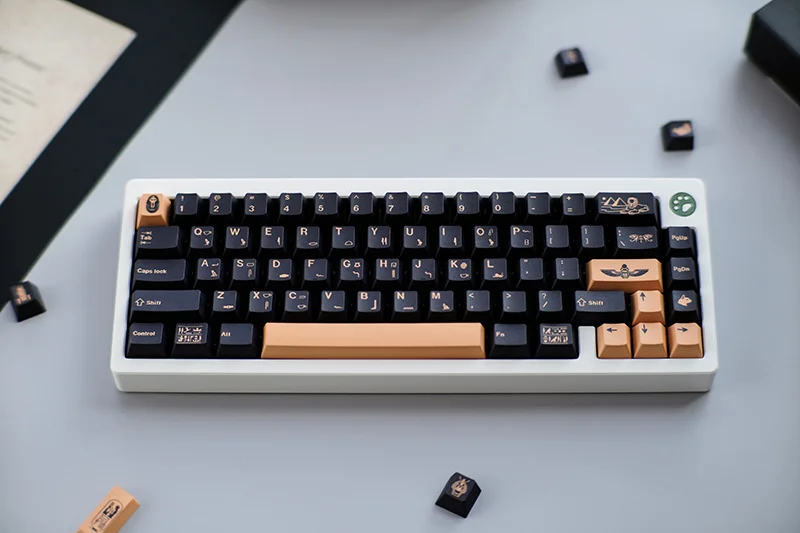 129 Keys/set GMK Pharaoh PBT Cherry Profile 5 Sided Dye Sublimation Key Caps For 61 64 68 84 96 980 104 Mechanical Keyboard