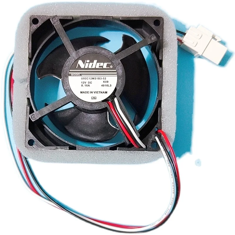 for U92C12MS1B3-52 NIDEC refrigerator refrigeration and freezing cooling fan 9CM 12V 0.16A