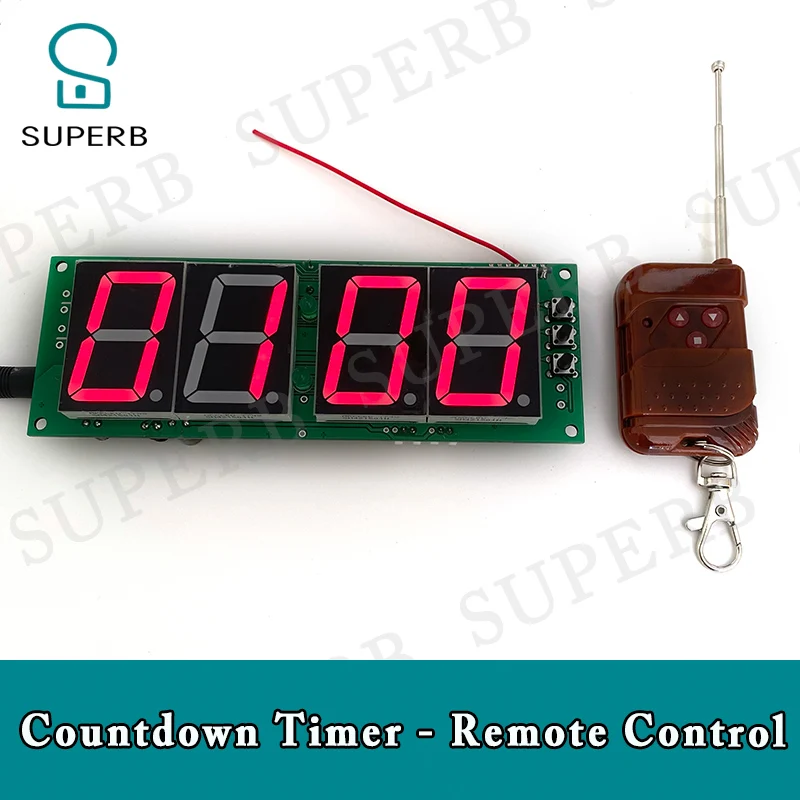 Wireless Countdown timer Room escape game props four digital display users can set time real life Takagism game countdown timer