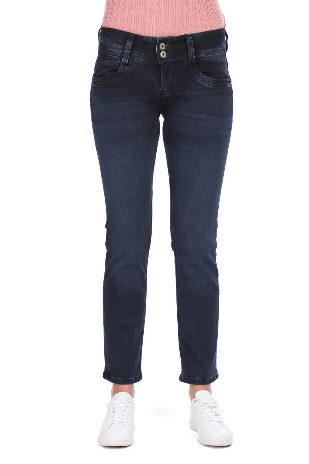 Double button high waist Jean pants