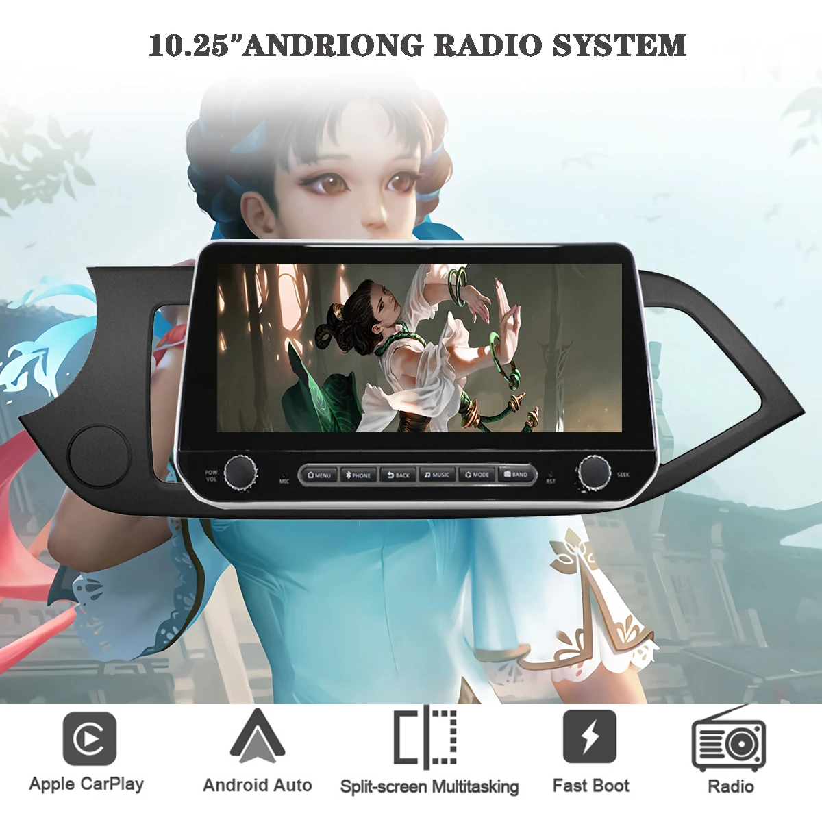 For KIA PICANTO Morning 2011-2016 10.25'' Android 13 8Core 256GB Car Radio Multimedia Navigation Audio Video Carplay Accessories