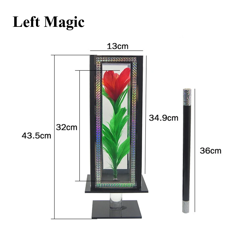 Flower Maker Tube Magic Tricks One Flower To Five For Crystal Tube  Clear Magic Appearing Clarity  Illusion Mentalism Funny