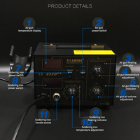 Rework Station Soldering Iron 2 In 1 SMD Hot Air Gun SAIKE 852D++ Soldering Station Desoldering Station