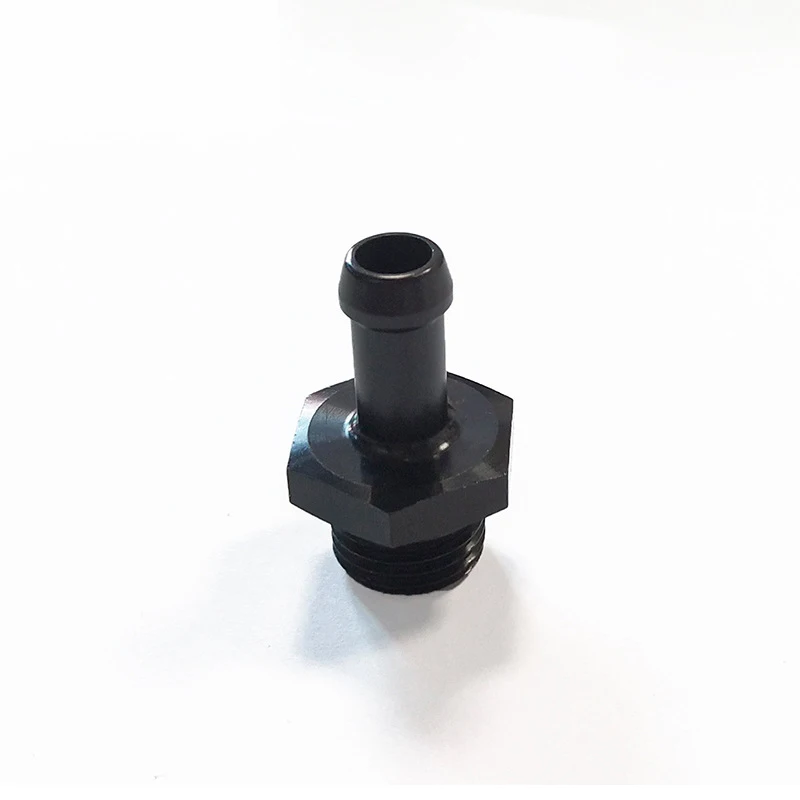 Black Aluminum AN6 ORB 5/16 Hose Barb Connector for Fuel Pump Fuel Pressure Connector Fitting