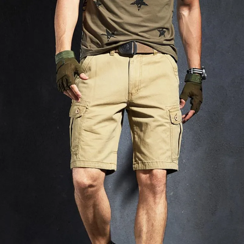 

Summer Cargo Shorts Men's Mens Cotton Baggy Casual Short Pants Clothes Man Clothing Fashionable Multi-pocket Cargo Beach Pants