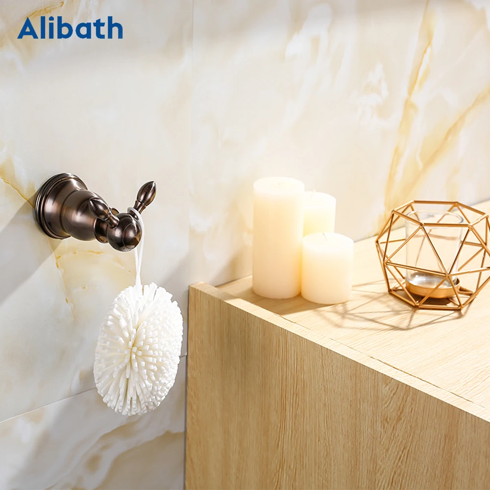 Robe Hook Brown Brass Wall Clothes Rack Cloth Hook Wall Hook Robe Hook For Bathroom Accessory Hanger Copper Material .
