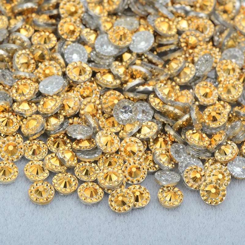 JUNAO 4 5 6 millimetri Viola AB Rotonda Autoadesivi Del Fiore Del Rhinestone Della Resina del Flatback Cabochon Gemme Unghie Artistiche di Pietra di