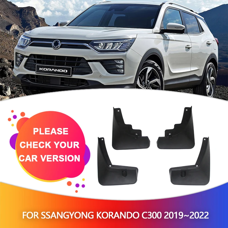 For SsangYong Korando C300 2019~2022 Mudguards Mudflaps Fender Mud Flap Splash Front Wheel Auto Parts Guards Cover Accessories