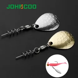 JOHNCOO Fishing Spoon Rig Lure Making Kit 5pcs Colorado Blades Fishing Spinnerbait DIY Spoon Rig Spinner Set Bass Walleye Pike