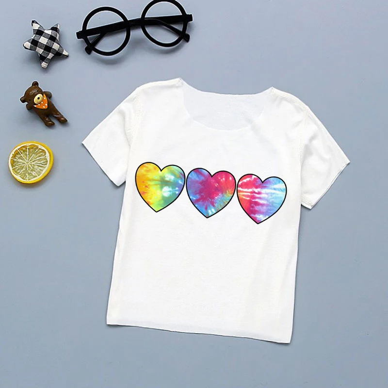 Fashion Element Baby Boy Clothes Oil Painting Tie Dye Kits For Kids Pattern Toddler Girl Clothes Design T Shirt Boys Round Neck