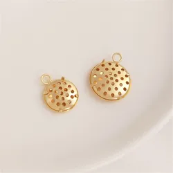 14K Gold Plated Necklace pendant net tray tray pendant DIY shower head handmade sweater chain pendant