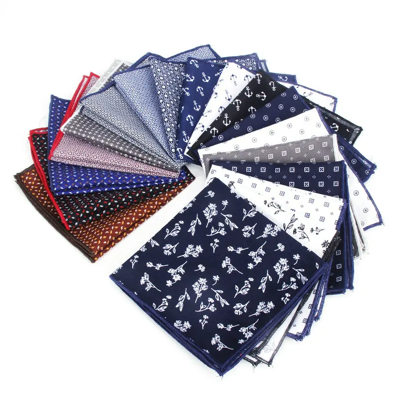 New Pocket Square For Men Women Floral Chest Towel Hanky Gentlemen Hankies Men's Suits Handkerchief Print Pocket Towel