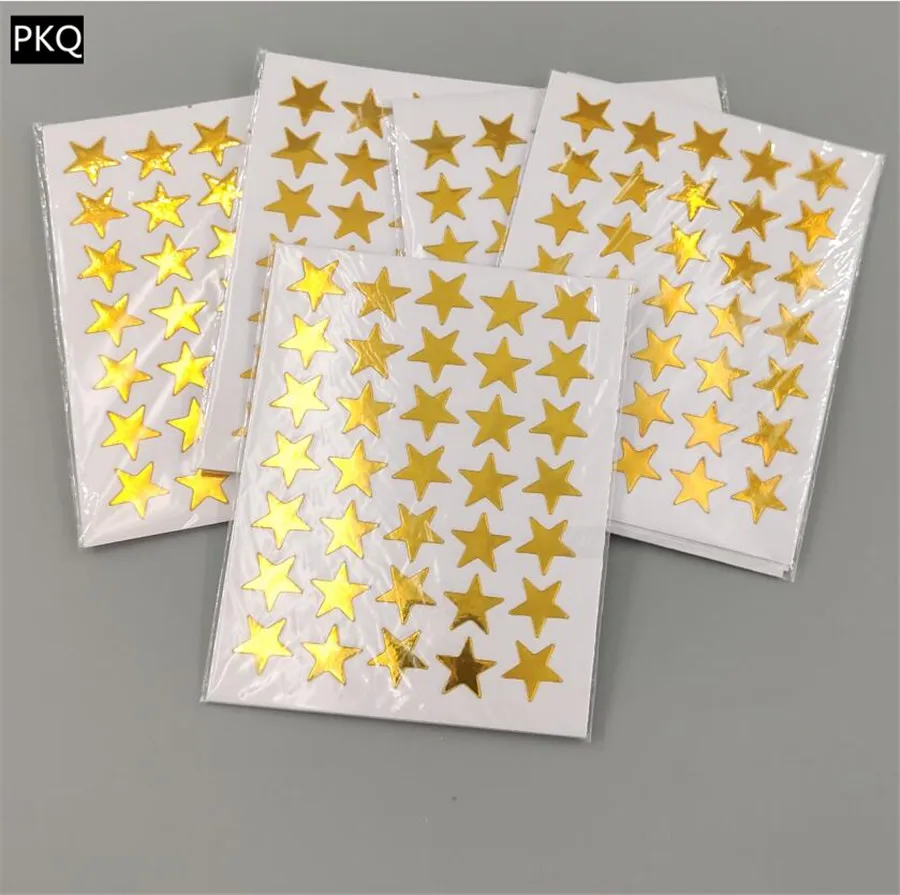 350pcs/bag Golden Star Shape Stickers Labels For School Children Teacher Reward Sticker Gift Kid Hand Body Sticker Toys